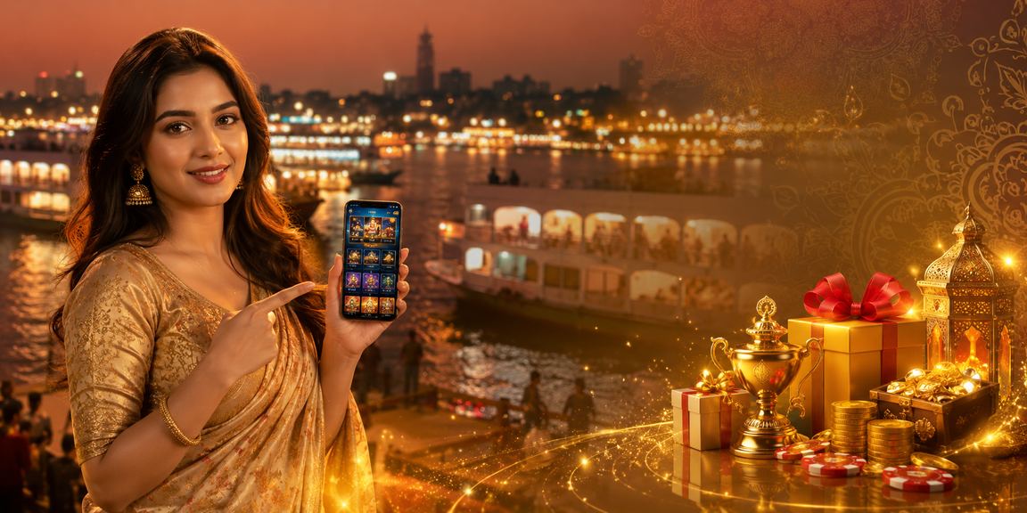ঢাকার নাইট মার্কেটে 526 মোবাইল ক্যাসিনো প্রোমোশনাল রাতের দৃশ্য