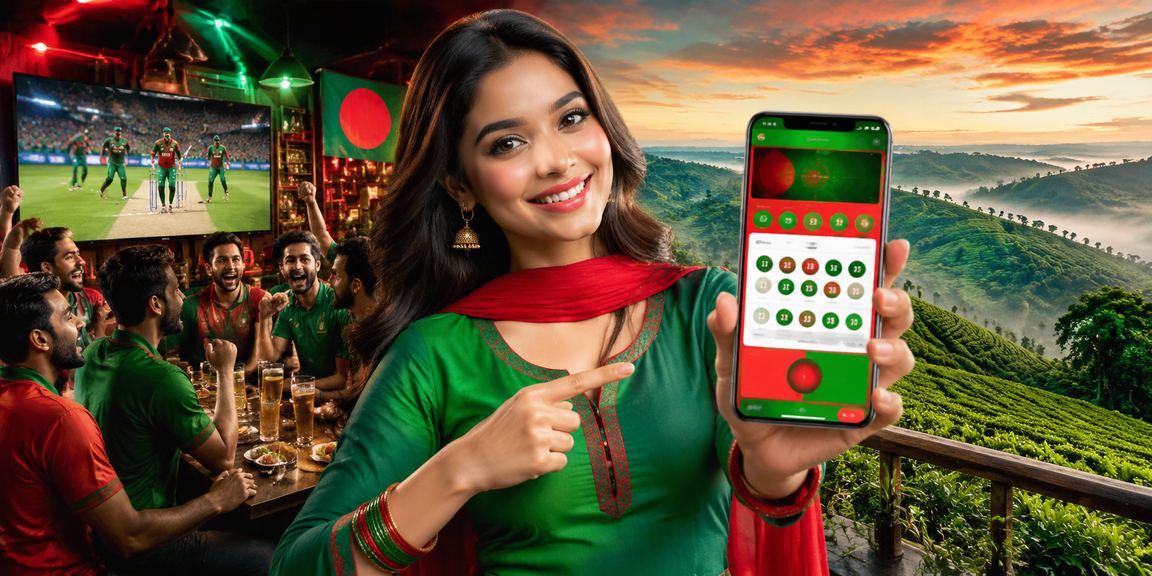 সিলেটে লাল সবুজ রঙে 526 ক্রিকেট বেটিং প্রোমোশনাল দৃশ্য
